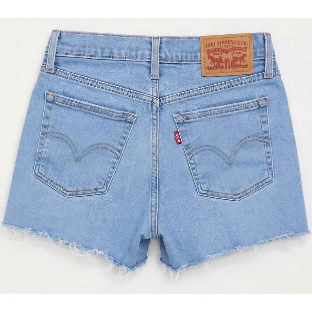 LEVI'S 501 Cutoff Denim Shorts Size W27 Light Wash Raw Hem